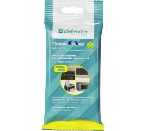 Defender Салфетки для поверхностей CLN 30200 Optima 20 шт,пакет с подвесом