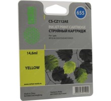 -/ Картридж струйный Cactus CS-CZ112AE №655 желтый (14.6мл) для HP DJ IA 3525/5525/4525