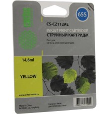 -/ Картридж струйный Cactus CS-CZ112AE №655 желтый (14.6мл) для HP DJ IA 3525/5525/4525