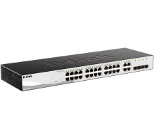 Коммутатор/ DGS-1210-28/F Smart L2 Switch 24х1000Base-T, 4хCombo 1000Base-T/SFP, Compact CLI