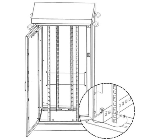 Комплект вертикальных юнитовых направляющих ЦМО Комплект вертикальных юнитовых направляющих для шкафов серии ШРН высотой 12U, 2 шт.