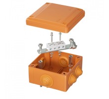 Коробка пластиковая FS с кабельными вводами и клеммниками, IP55, 100х100х50 мм, 4р, 450V, 6A, 4 мм2