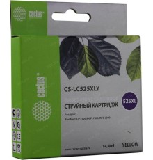 -/ Картридж струйный Cactus CS-LC525XLY желтый (14.4мл) для Brother DCP-J100/J105/J200