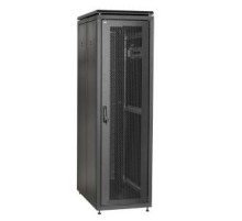 Шкаф сетевой 19" LINEA N 24U 600х1000 мм перфорированные двери черный