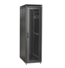 Шкаф сетевой 19" LINEA N 24U 600х1000 мм перфорированные двери черный