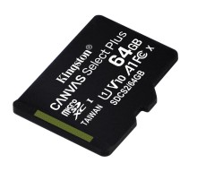 Карта памяти Kingston 64GB microSDXC Canvas Select Plus 100R A1 C10 Single Pack w/o Adapter