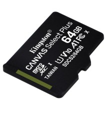 Карта памяти Kingston 64GB microSDXC Canvas Select Plus 100R A1 C10 Single Pack w/o Adapter
