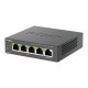 Коммутатор/ Неуправляемый PoE-коммутатор, 5x1000Base-T (4x1000Base-T PoE), PoE-бюджет 60 Вт, корпус металл