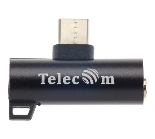 Переходник/ Переходник USB3.1 Type-C 2 in 1 audio+PD charging черный <TA433-B>