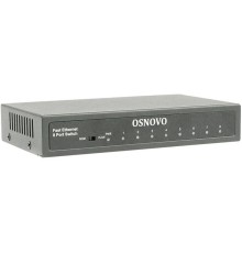 Коммутатор Fast Ethernet OSNOVO SW-10800 Неуправляемый коммутатор Fast Ethernet на 8 RJ45 портов. Порты: 8 x FE (10/100Base-TX). Изоляция портов (VLAN). Auto MDI/MDIX Встроенная грозозащита 3кВ. В комплекте БП DC12V(1A). Разм