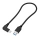 GCR Кабель интерфейсный USB 3.0 (USB 3.2 Gen 1) Type C 1.0m, АМ / CM угловой, 5 Гбит/с, черный, GCR-54771