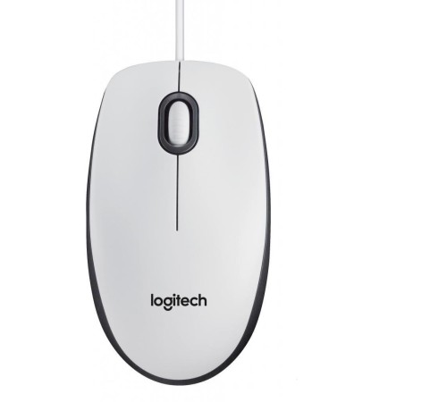 Мышь/ Logitech Mouse M100 USB White Ret