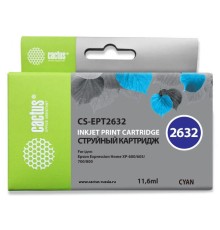 -/ Картридж струйный Cactus CS-EPT2632 26XL голубой (12.4мл) для Epson Expression Home XP-600/605/700/8