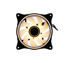 Кулер для ПК/ Case Cooler HSPD FN027R Black (120x120x25mm, 4-pin PWM, ARGB, 48.6CFM, 30.1dBA, 1500RPM, Black)