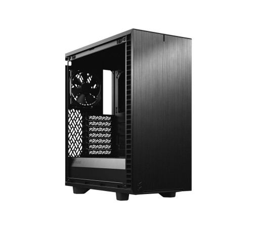 Корпус ПК без блока питания/ Case Fractal Design Define 7 Compact TG Light Tint, Midi-Tower, 1x120mm + 1x140mm, 2xUSB-A 2.0 + 2xUSB-A 3.2 + 1xUSB 3.2 Type-C ATX, mATX, mITX Black