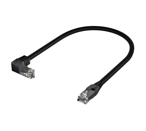 GCR Патч-корд прямой 0.5m UTP кат.5e, черный, нижний угол, литой, ethernet high speed, RJ45, T568B, GCR-53194 GCR Патч-корд прямой 0.5m UTP кат.5e, черный, нижний угол, литой, ethernet high speed, RJ45, T568B, GCR-53194