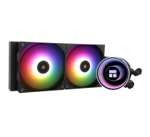 Водяное охлаждение для процессора/ Water Cooling System Thermalright Frozen Notte 240 Black Argb V2 (240mm, Black, ARGB/ Fans: 2x120mm, 72.37CFM, 27.7dBA, 2000RPM/ Pump height 54mm, 28dBA, 5300RPM, Rad thickness 27mm/ S: 1200, 1700, 1851, 2011, 2066, 115X
