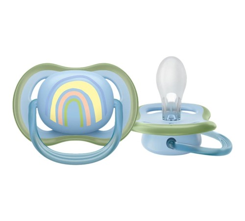 Пустышка ultra air, радуга, 0-6 мес., 1 шт.
