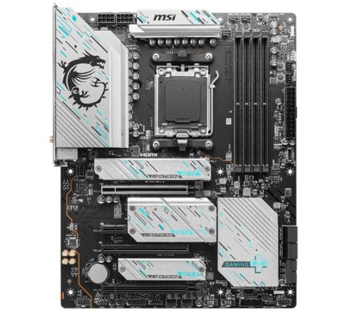Материнская плата/ MB MSI AMD X670 sAM5, 4xDDR5(256GB), HDMI 2.1/DP, 1xPCIe 5.0x16, 1xPCIe 4.0x16, 1xPCIe 3.0x16, 1xPCIe 3.0, 1xLAN (2.5GbE), Wi-Fi, BT, 4xSATA 6Gb/s, 4xM.2, 1xUSB-C, 7xUSB 3.2, 4xUSB 2.0, ATX Материнская плата/ MB MSI AMD X670 sAM5, 4xDDR5(256GB), HDMI 2.1/DP, 1xPCIe 5.0x16, 1xPCIe 4.0x16, 1xPCIe 3.0x16, 1xPCIe 3.0, 1xLAN (2.5GbE), Wi-Fi, BT, 4xSATA 6Gb/s, 4xM.2, 1xUSB-C, 7xUSB 3.2, 4xUSB 2.0, ATX