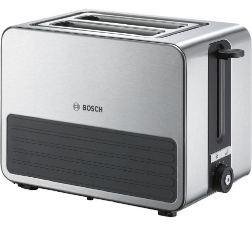 Тостер Bosch/ Тостер, 2 отделения, цвет стальной/черный