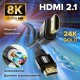 GCR Кабель 0.5m HDMI 2.1, черный, 8K 60Hz, 4K 144Hz, динамический HDR, 4:4:4, Ultra HD, 48.0 Гбит/с, 2 Х экран, армирование, GCR-55549
