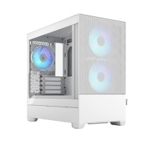 Корпус ПК без блока питания/ Case Fractal Design Pop Mini Air RGB TG Clear Tint, Mini-Tower, 3x120mm RGB, 2xUSB-A 3.2 mATX, mITX White