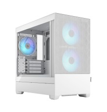 Корпус ПК без блока питания/ Case Fractal Design Pop Mini Air RGB TG Clear Tint, Mini-Tower, 3x120mm RGB, 2xUSB-A 3.2 mATX, mITX White
