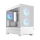 Корпус ПК без блока питания/ Case Fractal Design Pop Mini Air RGB TG Clear Tint, Mini-Tower, 3x120mm RGB, 2xUSB-A 3.2 mATX, mITX White