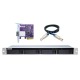 Полка расширения сетевого хранилища без дисков/ SMB QNAP TL-R400S SATA 6GB/s JBOD storage enclosure, 4-tray 3,5"/2,5" w/o HDD, 1 x SFF-8088, 1 PSU. Rackmount. W/o rail kit RAIL-B02