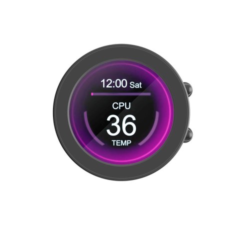 Водяное охлаждение для процессора/ Water Cooling System SAMA Q70 Black (360mm, LED temp., Black, ARGB/ Fans: 3x120mm, 86CFM, 30dBA, 2600RPM/ Pump height 64mm, 30dBA, 2800RPM, Rad thickness 27mm/ S: 1851, 1700, 1200, 20XX, 115X, AM5, AM4)