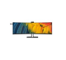 Монитор LCD 45" 32:9 5120x1440(dualQHD) VA, Curved, 75 Hz, 450cd/m2, 3000:1, 80M:1, 4ms, 2xHDMI, DP, USB-C, USB-Hub, Height adj, Tilt, Swivel, Speakers, Camera, Black