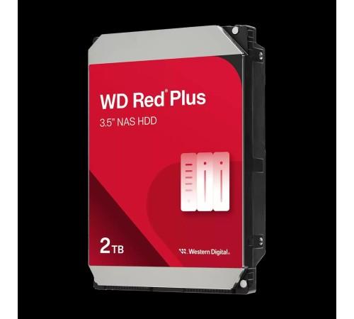 Жесткий диск/ HDD WD SATA3 2Tb NAS Red Plus 5400 64Mb 1 year warranty