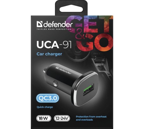 Defender Автомобильное ЗУ UCA-91 USB QC3.0, 18W
