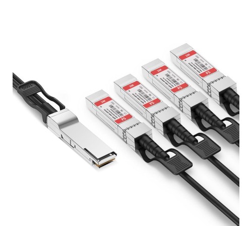 Твинаксиальный медный кабель/ Generic Compatible 100G QSFP28 to 4 x 25G SFP28 Passive Direct Attach Copper Breakout Cable Твинаксиальный медный кабель/ Generic Compatible 100G QSFP28 to 4 x 25G SFP28 Passive Direct Attach Copper Breakout Cable