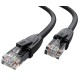 GCR Патч-корд прямой 10.0m UTP кат.6, черный, 24 AWG, литой без фиксатора, ethernet high speed 1 Гбит/с, RJ45, T568B, GCR-52536