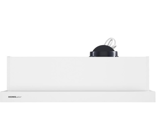 ВЫТЯЖКА HOMSair Flat 50 White/ встраиваемая, кнопочное управление, 2 скорости, 520 м3/ч, до 20 м2, 45 дБ, угольный фильтр CF110 - 1 шт, ШхВхД: 500х176х280 мм, белый цвет