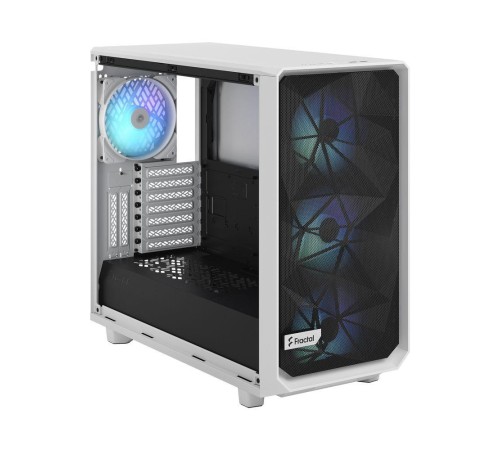 Корпус ПК без блока питания/ Case Fractal Design Meshify 2 RGB TG Clear Tint, Midi-Tower, 4x140mm RGB, 2xUSB-A 3.2 + 1xUSB 3.2 Type-C E-ATX, ATX, mATX, mITX White