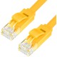 Greenconnect Патч-корд PROF плоский прямой 2.0m, UTP медь кат.6, желтый, 30 AWG, GCR-LNC622-2.0m, ethernet high speed 10 Гбит/с, RJ45, T568B