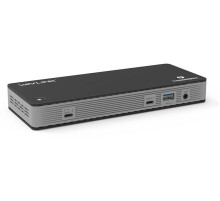 Док-станция Docking Station WAVLINK Thunderbolt 3 /60W Power Delivery Include 20V/6.5A Power Adapter/4xUSB3.0/1xUSB-C/2xDP 4K 60HZ/2xDP to HDMI 4K 60Hz adapter/1xGigabit LAN/1xCombo Audio Jack
