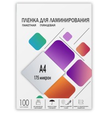 Пленка 216х303 (175 мик) 100 шт./ Пленка для ламинирования A4, 216х303 (175 мкм) глянцевая 100шт, ГЕЛЕОС [LPA4-175]