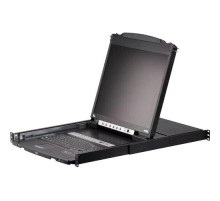 KVM переключатель ATEN 19" 8-Port PS/2-USB VGA Dual Rail LCD KVM Switch