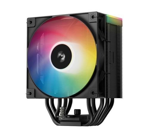 Кулер для процессора DEEPCOOL AG500 BK ARGB V2 LGA1700/1200/115X/AM5/AM4 (12шт/кор, TDP 240W, PWM, ARGB Fan 120mm, 5 тепл. трубок) RET