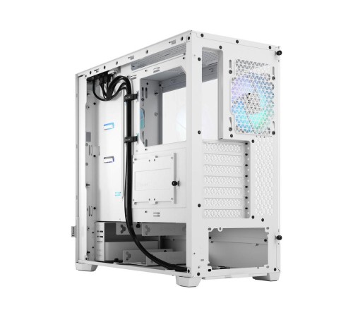 Корпус ПК без блока питания/ Case Fractal Design Pop Air RGB TG Clear Tint, Midi-Tower, 3x120mm RGB, 2xUSB-A 3.2 ATX, mATX, mITX White