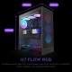 Корпус без блока питания/ Case NZXT H7 Flow RGB, Midi-Tower, TG, 3x120mm RGB, 2xUSB-A 3.2 + 1xUSB-C 3.2, E-ATX, ATX, mATX, mITX Black