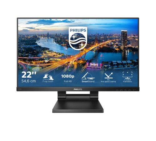 Монитор LCD 21.5'' 16:9 1920х1080(FHD) IPS, TOUCH, 75 Hz, 250 cd/m2, 1000:1, 50М:1, 4ms, VGA, HDMI, DP, USB-Hub, Height adj, Tilt, Speakers, Black (Мятая упаковка) Монитор LCD 21.5'' 16:9 1920х1080(FHD) IPS, TOUCH, 75 Hz, 250 cd/m2, 1000:1, 50М:1, 4ms, VGA, HDMI, DP, USB-Hub, Height adj, Tilt, Speakers, Black (Мятая упаковка)