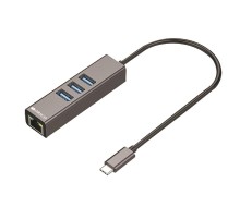 Адаптер/ Сетевой адаптер USB-C, 3xUSB 3.0, 1x1000Base-T