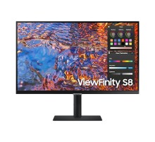 Монитор Samsung 27" ViewFinity S8 S27B800PXI IPS LED 16:9 3840x2160x60Hz 5ms 350cd 1000:1 178/178 1,07 млрд DP; HDMI; USB-C(90 Вт); USB3.0x3; RJ45;Tilt; Swiv; HAS; Pivot; VESA; Black
