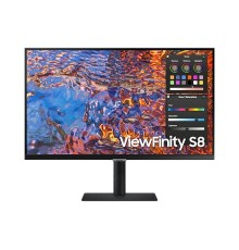 Монитор Samsung 27" ViewFinity S8 S27B800PXI IPS LED 16:9 3840x2160x60Hz 5ms 350cd 1000:1 178/178 1,07 млрд DP; HDMI; USB-C(90 Вт); USB3.0x3; RJ45;Tilt; Swiv; HAS; Pivot; VESA; Black