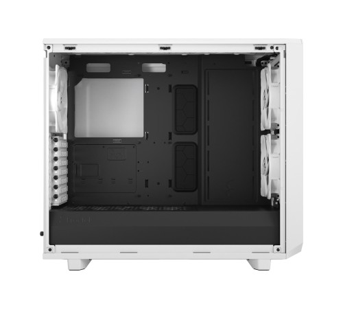 Корпус ПК без блока питания/ Case Fractal Design Meshify 2 Lite TG Clear Tint, Midi-Tower, 3x140mm, 2xUSB-A 3.2 E-ATX, ATX, mATX, mITX White