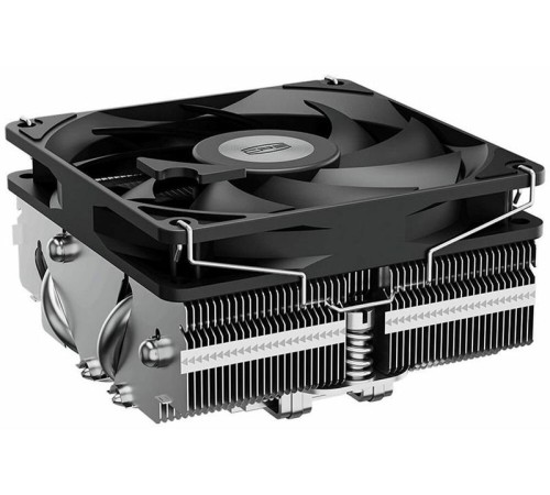 Кулер для процессора PCCooler RC400-37, Low Profile, 75mm FAN, 4 HEAT PIPES, 4-PIN PWM, 2000-4000 RPM, 39 DBA, FDB BEARING, LGA 1851/1700/1200/115X, AMD AM5/AM4